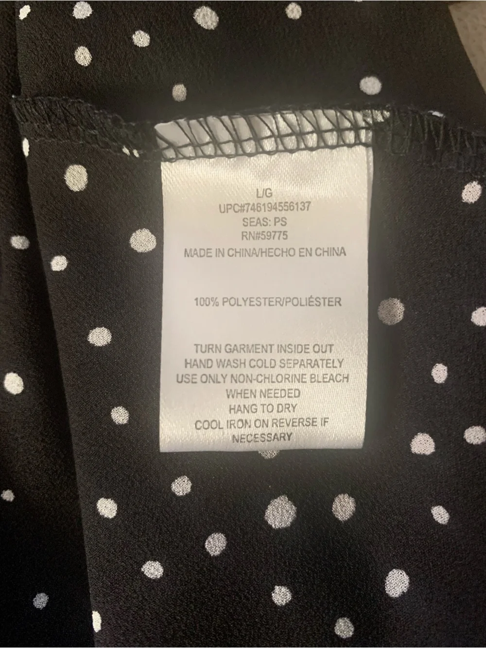 Seventeen Womens Black Polka Dot Sleeveless Tiered Flowy Top Size Large